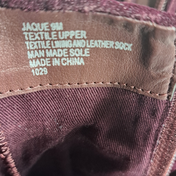 Steve Madden Women's Jaque Burgundy Velvet Ankle Boots 9M - Picture 10 of 15